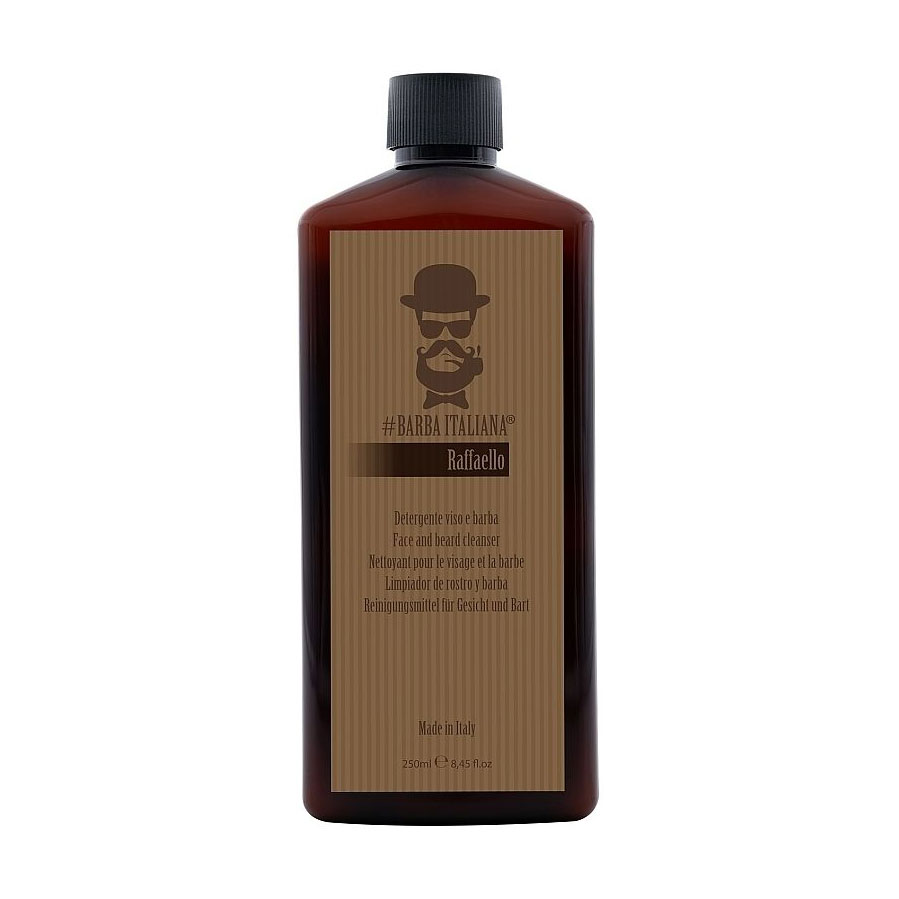 Чоловічий шампунь для обличчя та бороди Barba Italiana Raffaello Face And Beard Cleanser, 250 мл