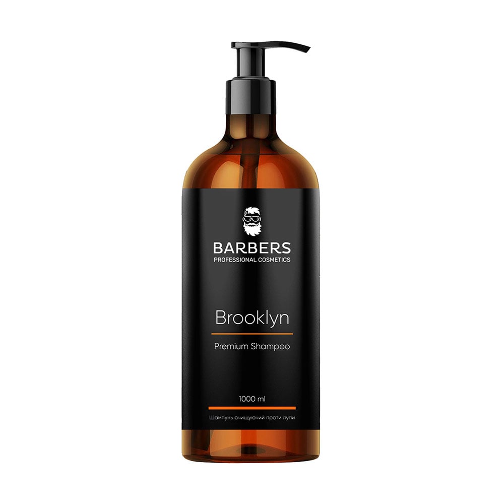 Чоловічий шампунь для волосся Barbers Brooklyn Premium Shampoo проти лупи, 1 л